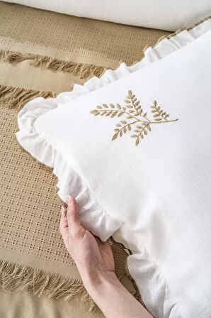 Jasmin Mint Yeşil Çift Kişilik 6 Parça Jakarlı %100 Pamuklu Nevresim Takımı & Çeyiz Seti 