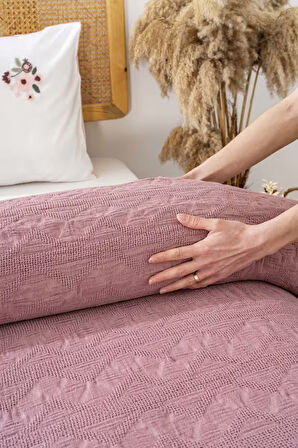 Felix Rose Nakışlı Çift Kişilik Pike Takımı 4 Parça Uyku & Çeyiz Seti