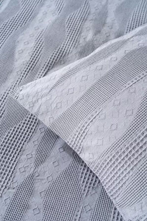 Silvano Kahve Çift Kişilik Nevresimli Yatak Örtüsü % 100 Pamuklu - 7 Parça Çeyiz Seti