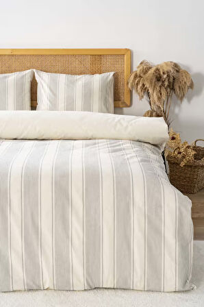 Nenas Antrasit Çift Kişilik Nevresim Takımı 4 Parça %100 Pamuklu