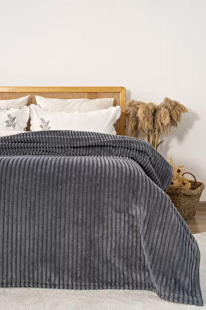 Antrasit Gloria Wellsoft Çift Kişilik Battaniye