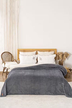 Antrasit Gloria Wellsoft Çift Kişilik Battaniye