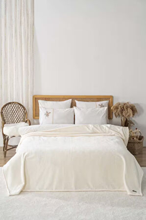 Viona Jakarlı Raşel Gökkuşağı İskandinav Tek Kişilik Punch Yatak Örtüsü