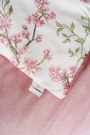 Sakura Nefes Alan Pamuklu Çift Kişilik Nevresim Takımı
