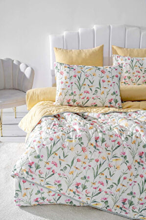 Botanical Çift Kişilik Nevresimli Pike Takımı - 7 Parça Çeyiz Seti