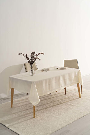 Nora Krem Zarf Köşe Masa Örtüsü 150x220 cm