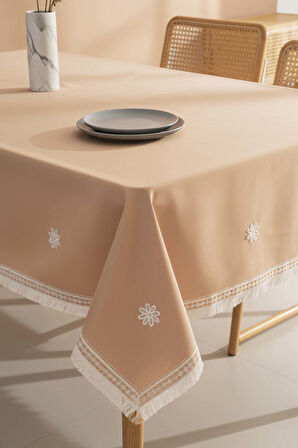 Silvio Somon Güpür Çiçekli Masa Örtüsü 160x220 cm
