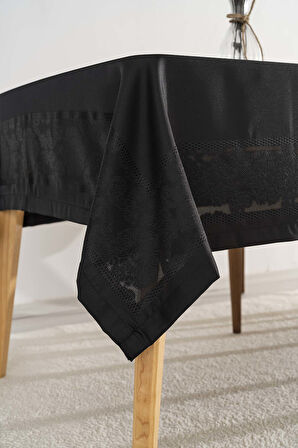 Jumbo Jakar Siyah Sıvı İtici Leke Tutmaz Masa Örtüsü 160x220 cm