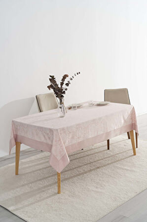 Damascus Pudra Pembe Masa Örtüsü 160x220 cm