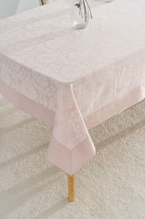 Damascus Pudra Pembe Masa Örtüsü 160x220 cm