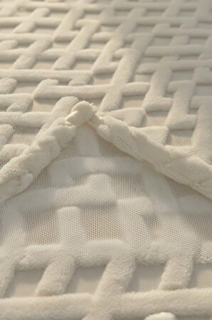 Leona Jakarlı Raşel Geometrik Çift Kişilik Punch Yatak Örtüsü