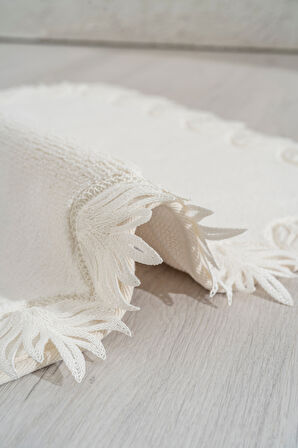 Bella Ekru 2'li Yıkanabilir Banyo & Klozet Paspas Takımı