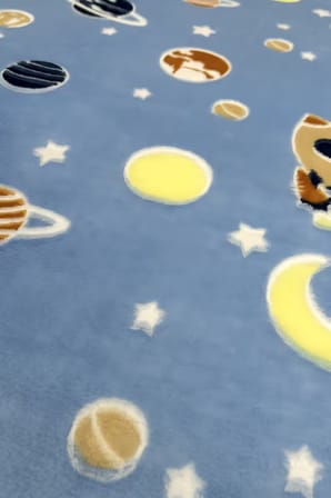 Uzay Desenli Peluş Çocuk Battaniyesi
