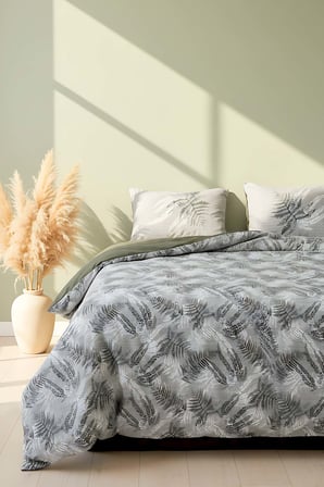 Dual Frond Çift Kişilik %100 Pamuklu Nevresim Takımı - 4 Parça