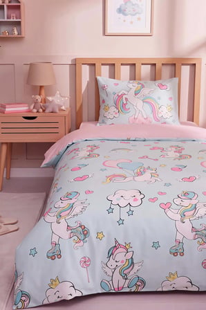 Junior Twinka %100 Pamuklu Tek Kişilik Çocuk Nevresim Takımı