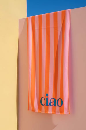 Ciao Çizgili Çift Taraflı Plaj Havlusu 70x150 cm