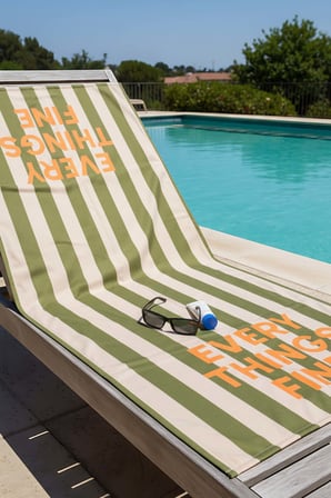 Every Things Fine Çizgili Plaj Havlusu 70x150 cm