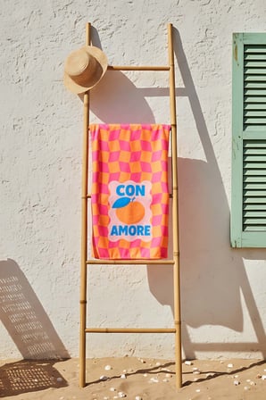 Con Amore Çizgili Plaj Havlusu 70x150 cm