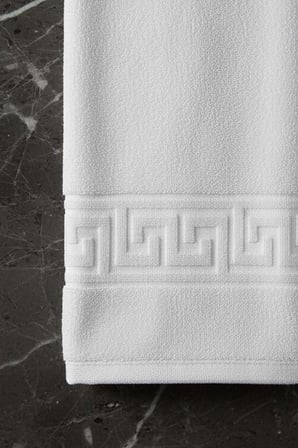 Beyaz Greek 6'lı %100 Pamuklu Havlu Seti 50x90 cm