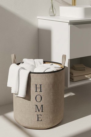 Home Yazılı Çamaşır Sepeti