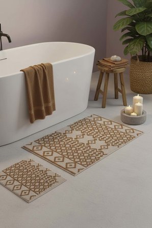 Etnik Desen 2’li Banyo & Klozet Paspas Takımı