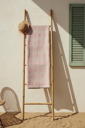 Gri Aztec %100 Pamuklu Plaj Havlusu 70x140 cm
