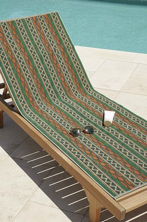 Koyu Yeşil Sahara %100 Pamuklu Plaj Havlusu 70x140 cm