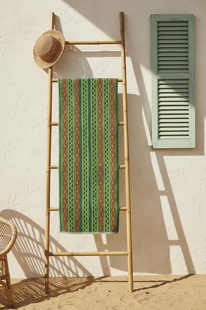 Açık Yeşil Sahara %100 Pamuklu Plaj Havlusu 70x140 cm