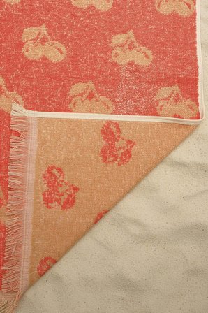Mercan & Turuncu Cherry %100 Pamuklu Plaj Havlusu 70x140 cm