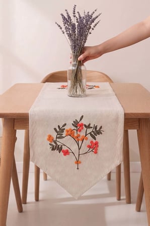 Terra Bloom Kasso Punch İşlemeli Runner 35x110 cm