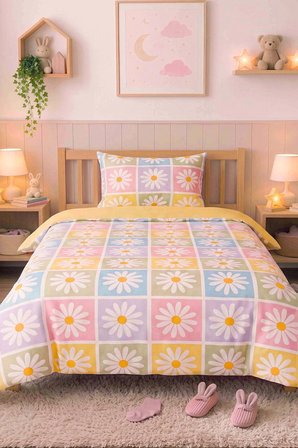 Candy Bloom Tek Kişilik Pamuklu Nevresim Takımı
