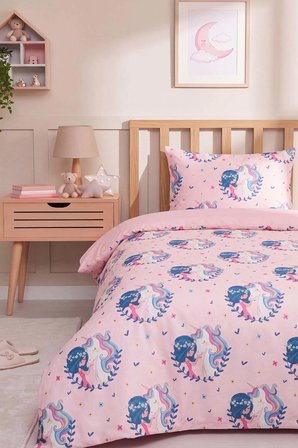 Unicorn Pamuklu Çocuk Nevresim Takımı