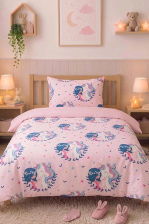Unicorn Pamuklu Çocuk Nevresim Takımı