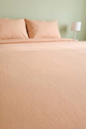 Soft Turuncu %100 Pamuklu Ranforce Çift Kişilik Nevresim Takımı – 4 Parça