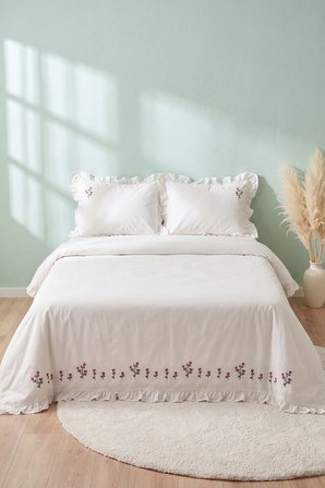 Petunia %100 Pamuklu Ranforce Çift Kişilik Nevresim Takımı – 4 Parça