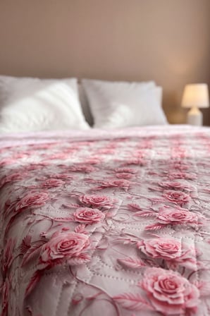 Gümpembe 5D Çok Amaçlı Çift Kişilik Baskılı Pike & Yatak Örtüsü 200x220 cm