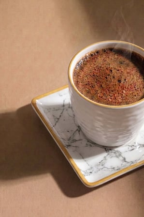 keraart trigon doğaltaş 2 kişilik kahve sunum seti - 4 parça