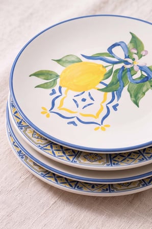Limon Bliss Ege Pasta Tabağı  4'lü Pasta & Sunum Tabağı 20 cm
