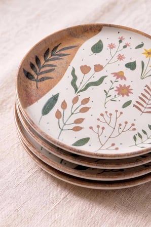 Soft Bloom Nordic Pasta Tabağı 4'lü Pasta & Sunum Tabağı 22 cm