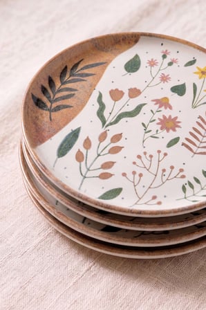 Soft Bloom Nordic Pasta Tabağı 4'lü Pasta & Sunum Tabağı 22 cm