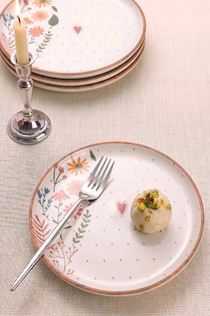 Kalpli Soft Bloom Nordic 4'lü Pasta & Sunum Tabağı 22 cm