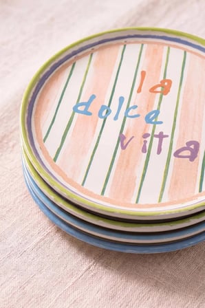 Mama Mia & La Dolce Vita Nordic 4'lü Pasta Tabağı 22 cm
