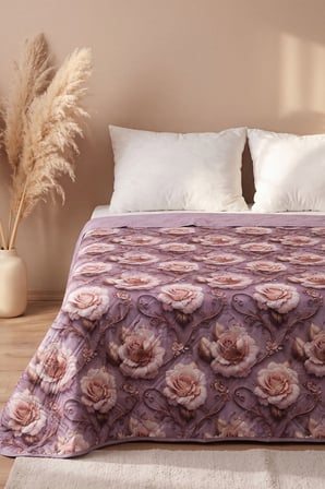 Bahar Renkleri 5D Çok Amaçlı Çift Kişilik Baskılı Pike & Yatak Örtüsü 200x220 cm