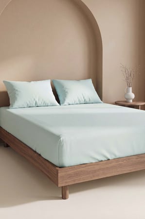 Yeşil Çift Kişilik Düz Çarşaf Takımı 160x200 cm - 3 Parça