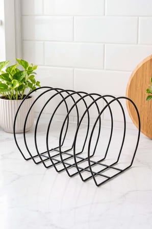 Siyah Metal Tabak Düzenleyici Organizer