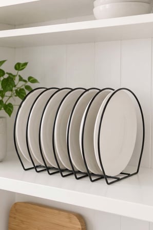 Siyah Metal Tabak Düzenleyici Organizer