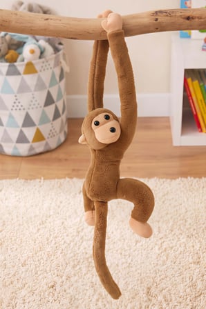 Camel Elleri Yapışabilen Maymun Peluş Oyuncak
