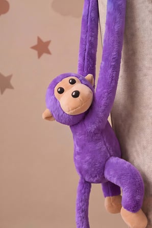 Mor Elleri Yapışabilen Maymun Peluş Oyuncak