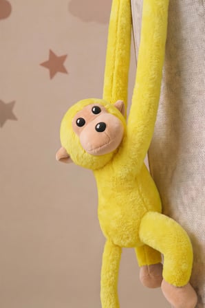 Sarı Elleri Yapışabilen Maymun Peluş Oyuncak