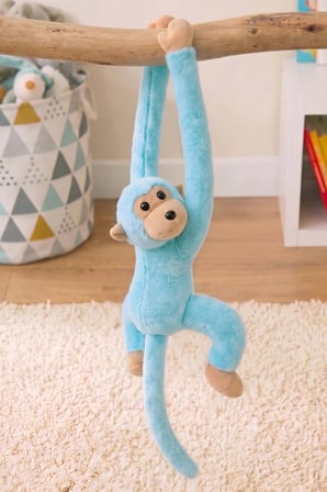 Turkuaz Elleri Yapışabilen Maymun Peluş Oyuncak